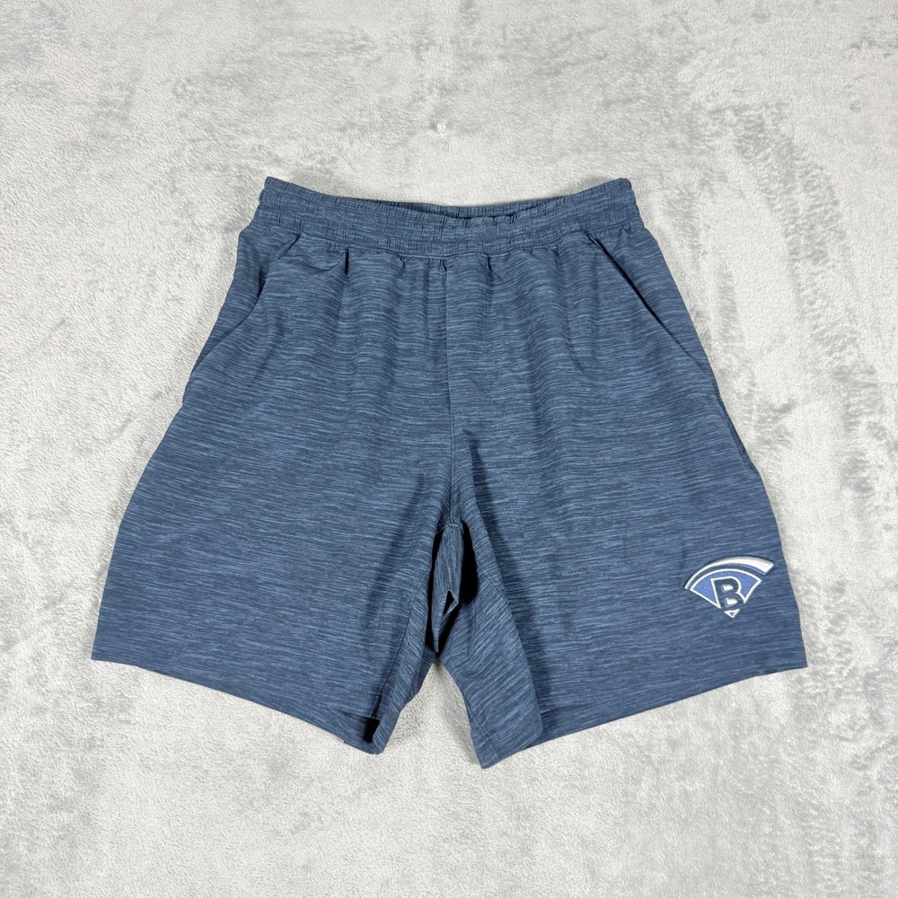 Lululemon Mens Medium Athletic Shorts Blue Space Dye Boras Baseball Classic